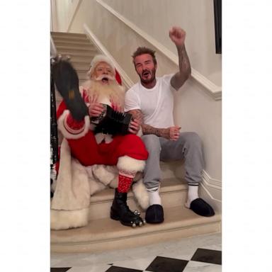 David Beckham and Santa singing 'Jingle Bells' are goals