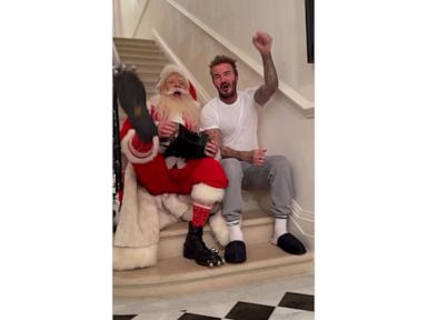 WATCH:  David Beckham and Santa singing 'Jingle Bells' are goals