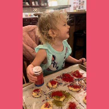 Two-year-old Mary Hollis is more than a “yittle” bit adorable for her cookie decorating gusto.