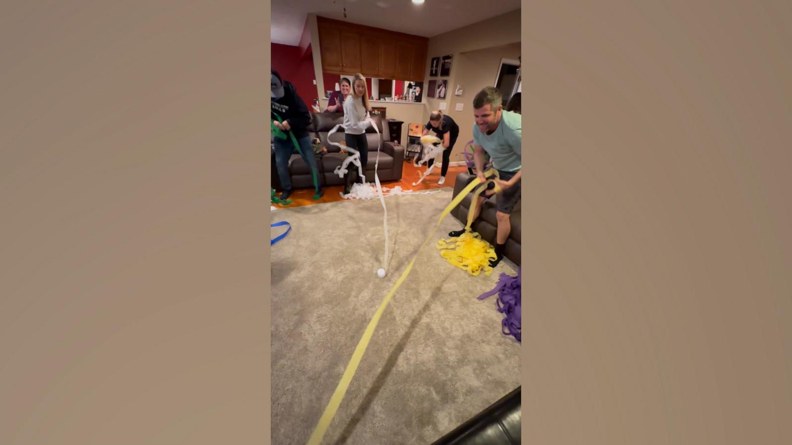 VIDEO: Unravel streamers as fast as you can in this family game