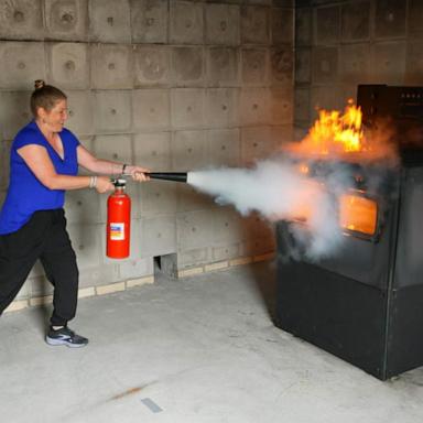 VIDEO: Fire extinguisher safety test