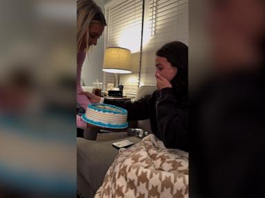 WATCH:  Wife reacts after receiving cake decorated with favorite 'Fourth Wing' character