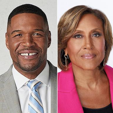 PHOTO: ABC News' George Stephanopoulos, Michael Strahan and Robin Roberts.