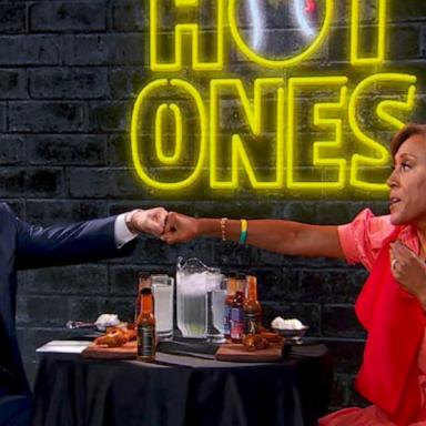 Robin Roberts takes on the 'Hot Ones' challenge