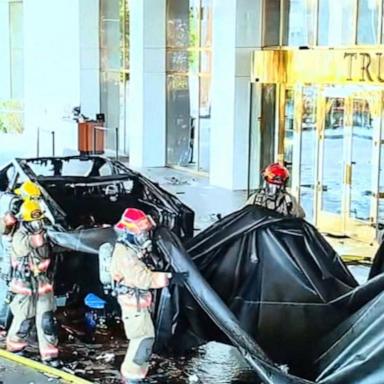 VIDEO: Police treating Tesla explosion outside Trump Vegas hotel as possible act of terror