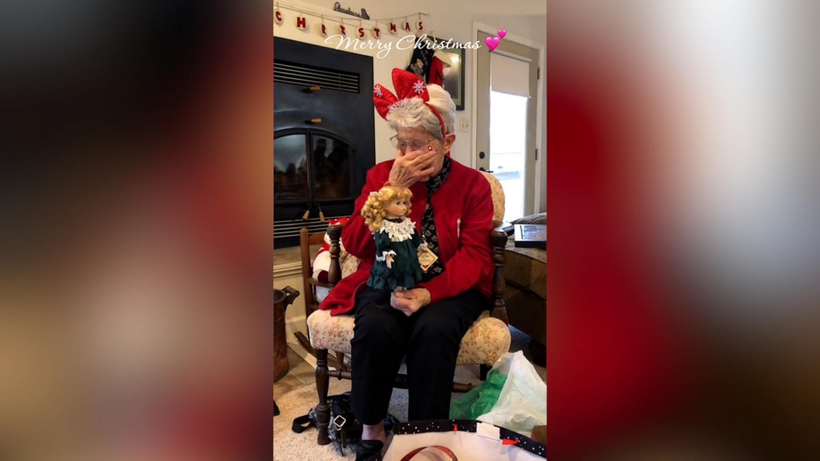 Freda Pickman, 90, never had a doll when she was a little girl, since she grew up during the Great Depression. This Christmas, her granddaughter helped fix that.