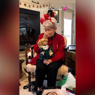 Freda Pickman, 90, never had a doll when she was a little girl, since she grew up during the Great Depression. This Christmas, her granddaughter helped fix that.