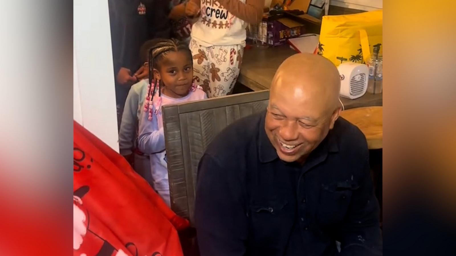 These grandkids wanted to see if their grandfather could guess their names just by hearing their voices.