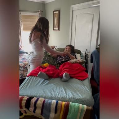 Although her wedding was months away, Gianna Huber held a special mini-ceremony just for her grandma, who was told she only had weeks to live.