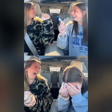 "She knew how much my husband and I wanted this baby, as well as our struggle," Payton Meulemans said about her twin sister's emotional reaction to the news. The video of Rylie Parman's reaction has since gone viral on TikTok.