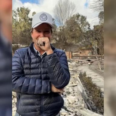 VIDEO: Man finds sentimental ring amid rubble after wildfire