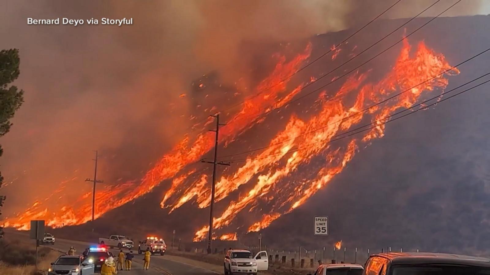 VIDEO: New wildfire explodes in Southern California