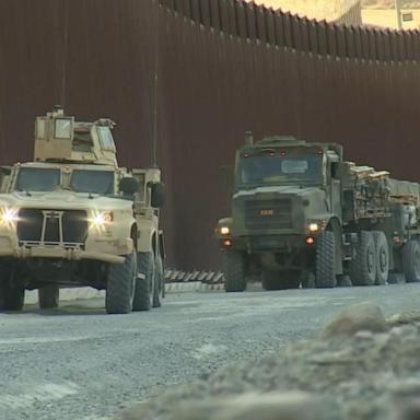 VIDEO: 1st US troops arrive at the southern border