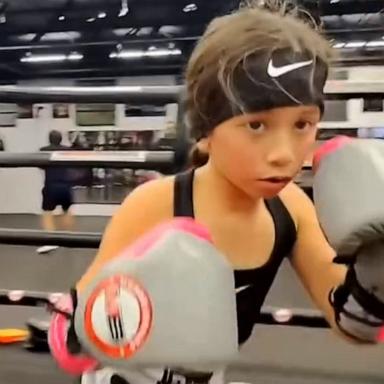 Mia Victoria Perez started boxing training at the age of 8, and after just one year, her skills have grown leaps and bounds.