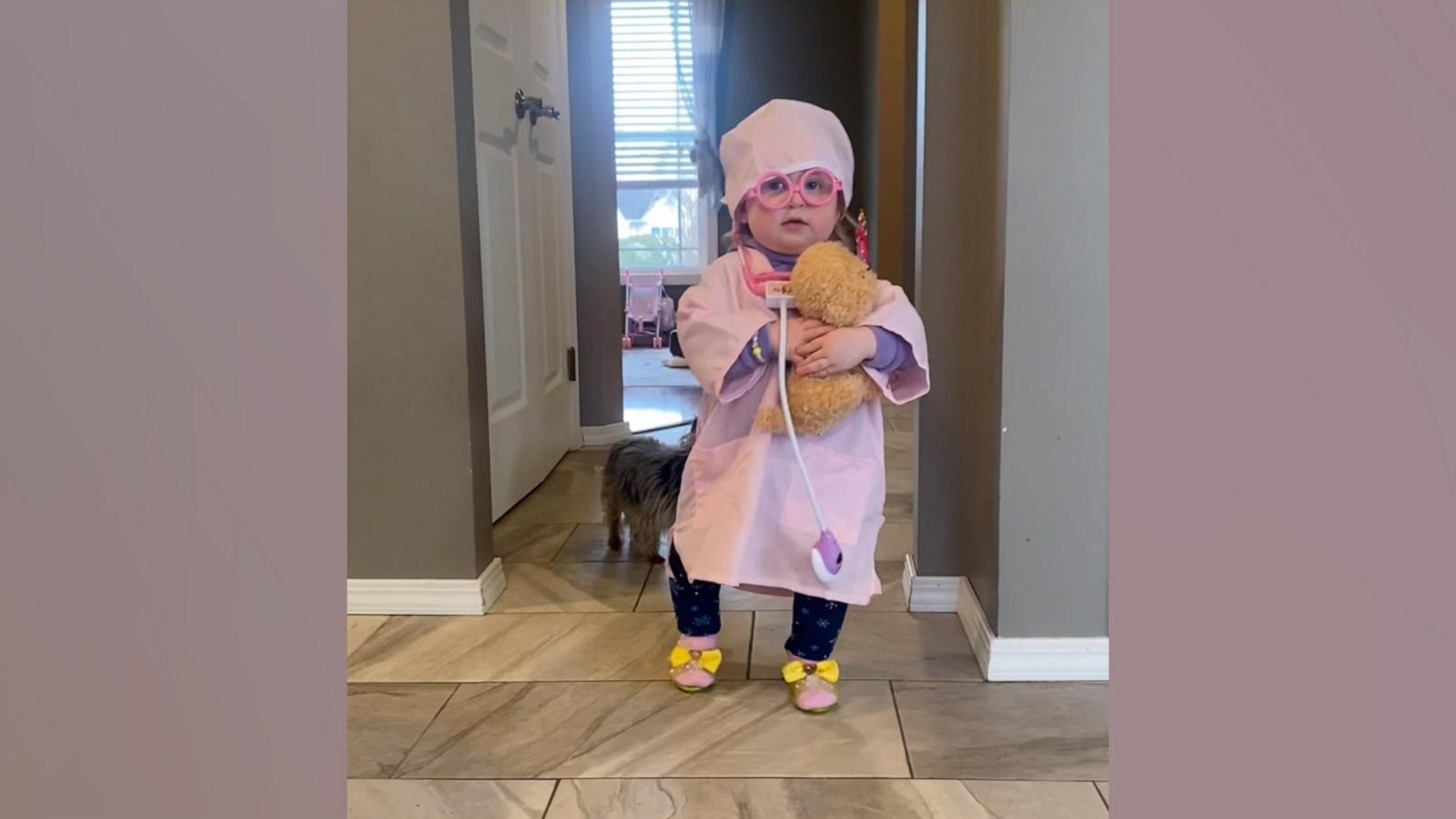 Madison loves to dress up as a vet!