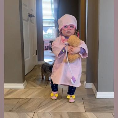 Madison loves to dress up as a vet!