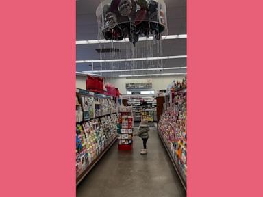 WATCH:  Toddler hilariously attempts to jump up to balloons