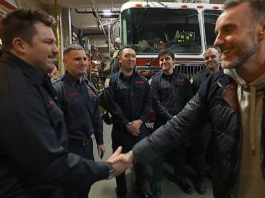 WATCH:  Subway shove survivor meets first responders who saved his life