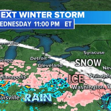 VIDEO: Winter storm heading east