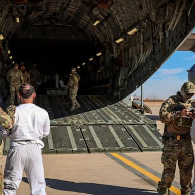 VIDEO: 1st deportation flight lands at Guantanamo Bay amid immigration crackdown