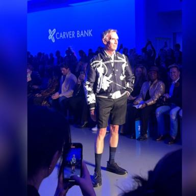 Nye, along with fellow celebrities like Nigel Barker and Mario Cantone, appeared in the Blue Jacket Fashion Show, an event which promotes awareness of prostate cancer.