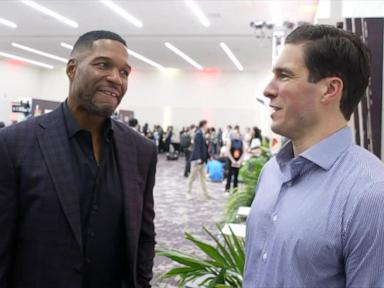 WATCH:  Michael Strahan, Will Reeve get ready for Super Bowl LIX