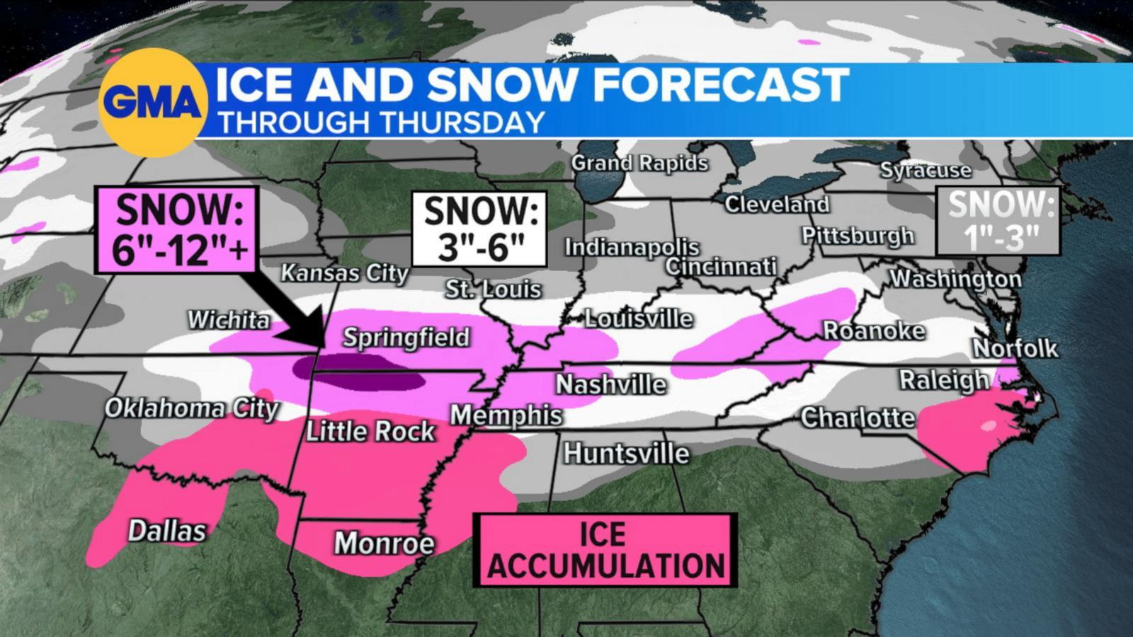 VIDEO: Snow, brutal cold expected across middle of US