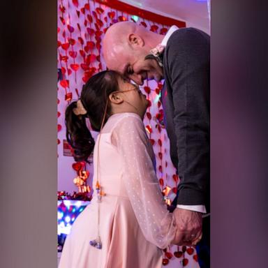 Ten-year-old Ava Cooper has been in the hospital for over 200 days, waiting for a donor's heart. So, her caregivers brought the daddy-daughter dance to her.