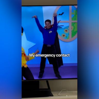 Jessie Adamo Pearce shared a hilarious video of her emergency contact, her husband John, aka Purple Wiggle.