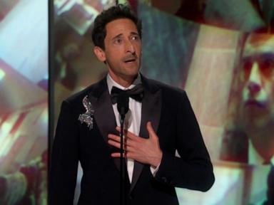 WATCH:  Adrien Brody wins 2nd Oscar for 'The Brutalist'