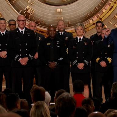 Oscars host Conan O'Brien celebrated the firefighters who responded to the Los Angeles fires during the 97th Academy Awards.