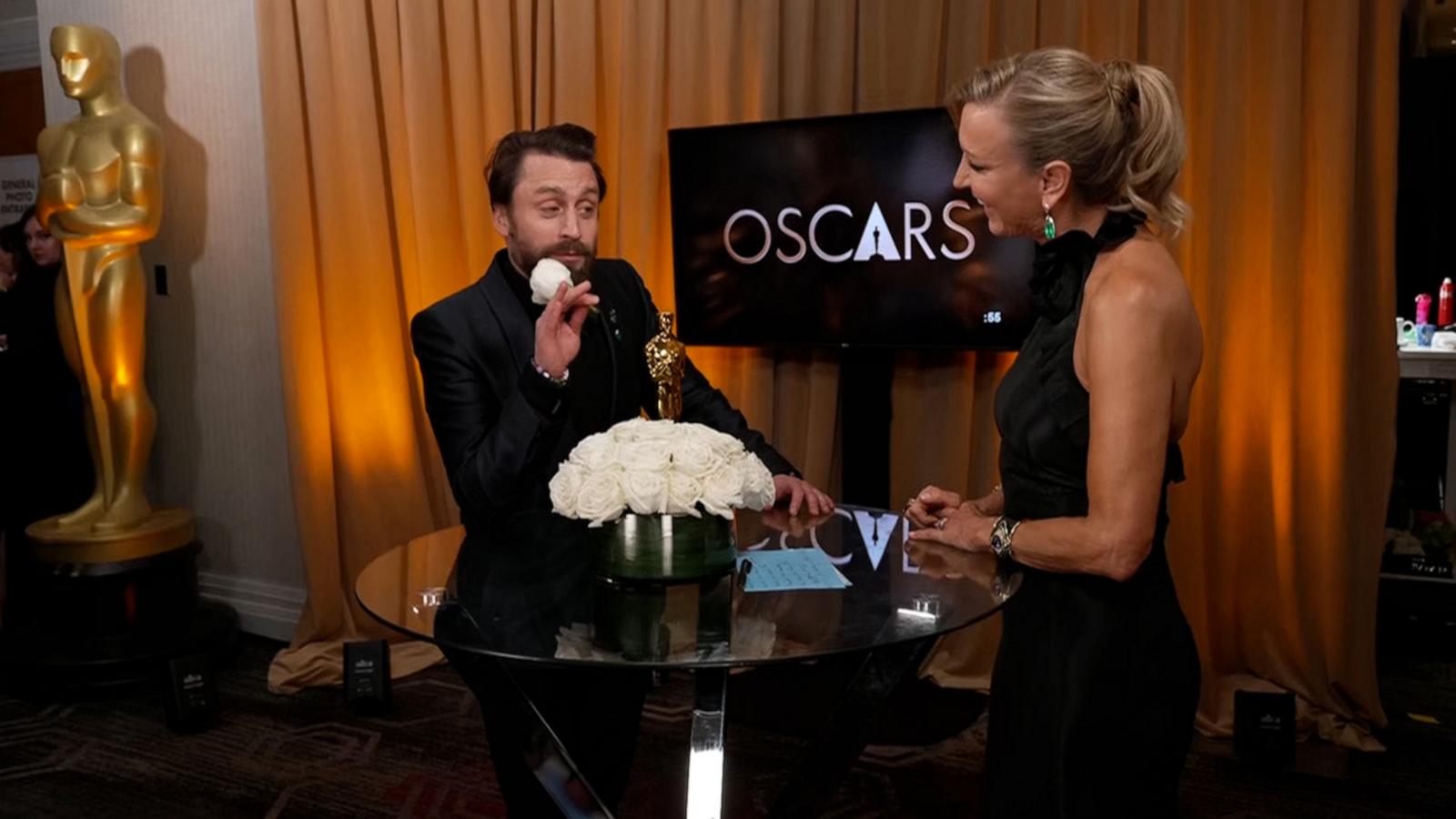 "Good Morning America" co-anchor Lara Spencer spoke with the night's biggest winners backstage at the 2025 Oscars.