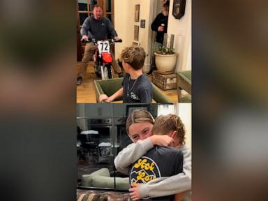 WATCH:  Boy gets tricked into emotional dirt bike surprise