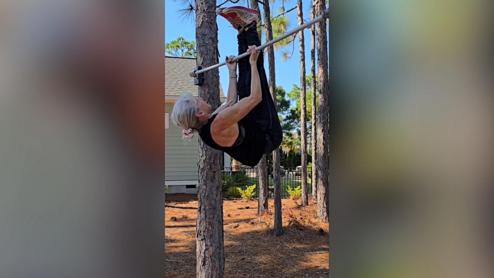 Ginny MacColl watched in awe as her daughter Jessie Graff competed on "American Ninja Warrior." She decided to get stronger too and did her first-ever pull up at age 63.