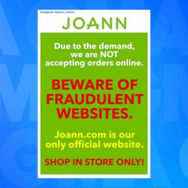 VIDEO: Joann Fabrics warns of scams amid store closings