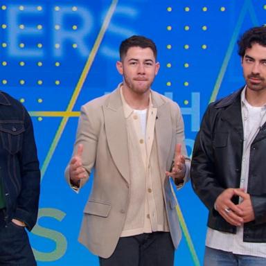 PHOTO: The Jonas Brothers, Kevin, Nick and Joe, joined "GMA" to discuss their new music and 20 year anniversary in the industry.