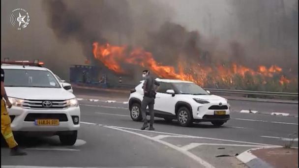 Firefighters battle wildfire in Israel