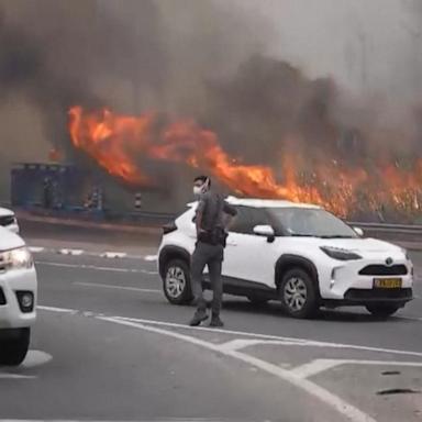 VIDEO: Firefighters battle wildfire in Israel