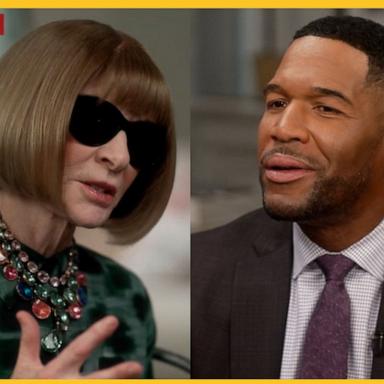 "Good Morning America" co-anchor Michael Strahan spoke with Vogue Editor-in-Chief Anna Wintour ahead of this year's Met Gala, the theme for which is "Superfine: Tailoring Black Style."