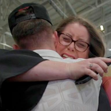Blane Yuhas attended his mom's graduation May 3, after nine months apart. "After a month of not seeing me, she was sobbing," he said ahead of the surprise. "So ... it's going to be something special."