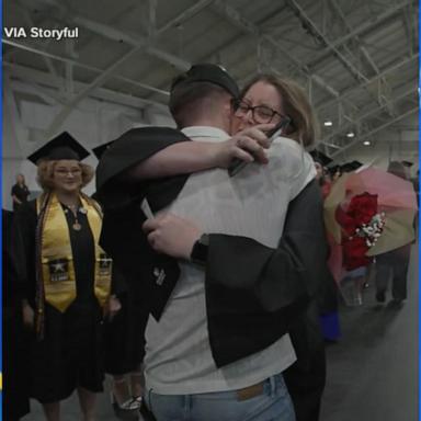 VIDEO: Son surprises mom on her graduation day