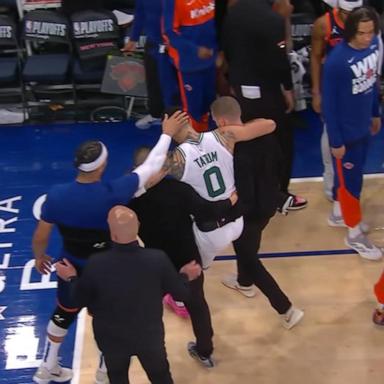 VIDEO: Celtics star Jayson Tatum injured in loss to Knicks