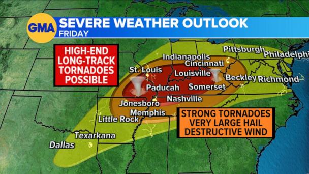 Tornado threat on the move