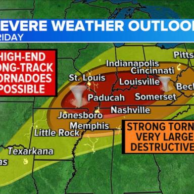VIDEO: Tornado threat on the move