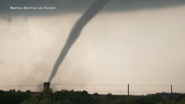Reported tornadoes tear through the heartland