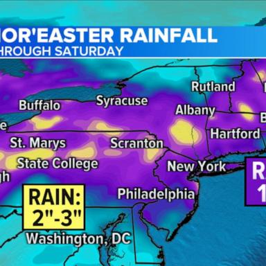 VIDEO: Rain pounds the Northeast