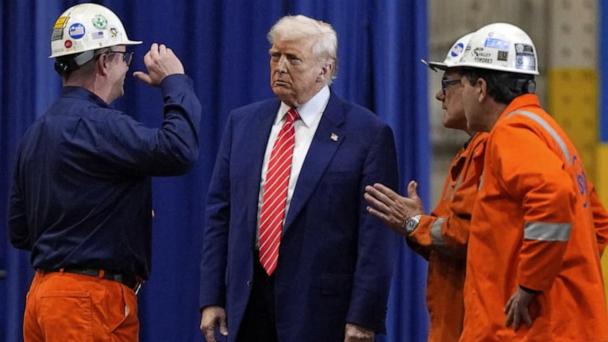 President Trump promises to double tariffs on foreign-made steel