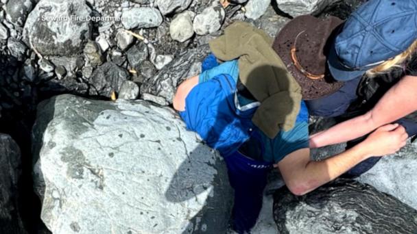 Alaska man speaks out after being pinned for hours by 700-pound boulder