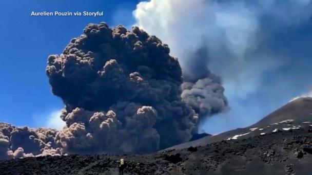 Tourists speak out after fleeing clouds of ash in Mt. Etna eruption
