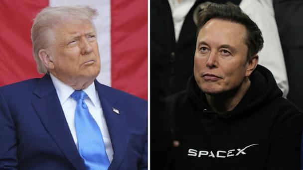 Trump speaks out on war of words with Musk